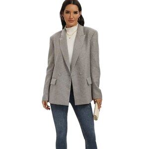 TRNY Oversized Relaxed Fit Mini Multi Colored Houndstooth Blazer Size M